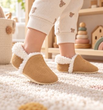 Dotty Fish Suede Slippers