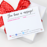 gift message card.