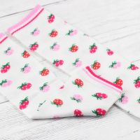 Strawberry themed Dotty Fish legwarmers