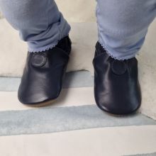 Plain Navy Rubber Sole Shoes