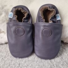 Plain Charcoal Rubber Sole Shoes