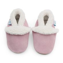 Soft Pink Suede Slippers