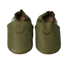 Plain Olive Rubber Sole Shoes