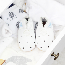 White Stars Soft Sole Shoes