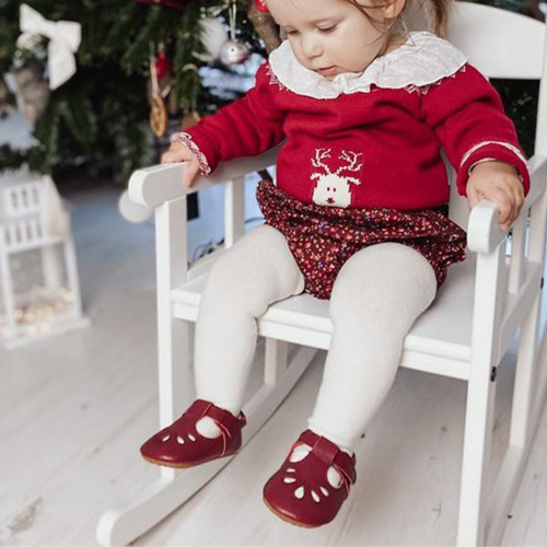 Red 'Emily' T-bar Toddler Shoes