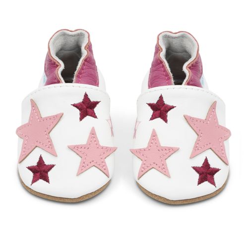Pink Twinkle Stars Baby Girls Shoes with non-slip sole