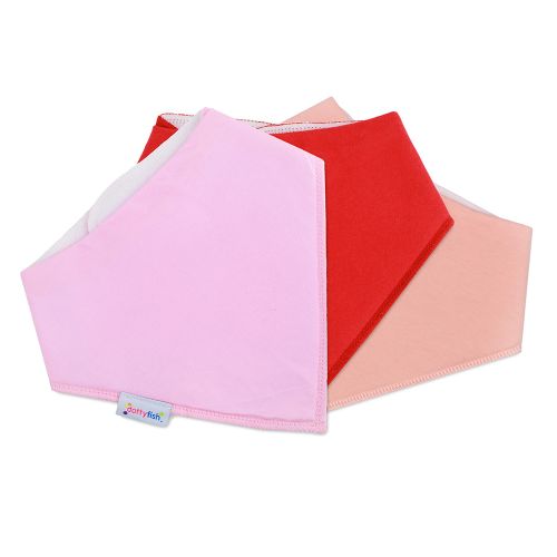 Pink and Red Bibs - 3 Pack