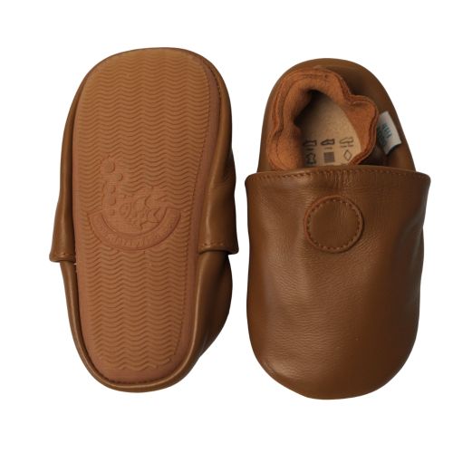 Plain Tan Brown Rubber Sole Shoes