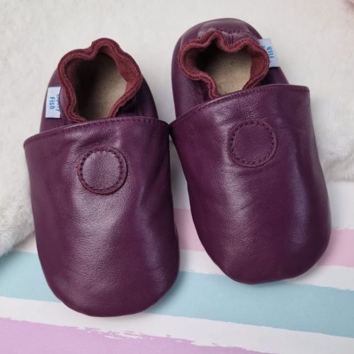 Plain Grape Rubber Sole Shoes