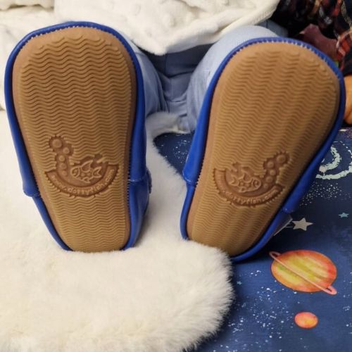 Plain Blue Rubber Sole Shoes