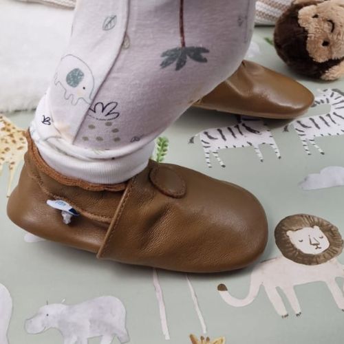 Plain Tan Brown Rubber Sole Shoes