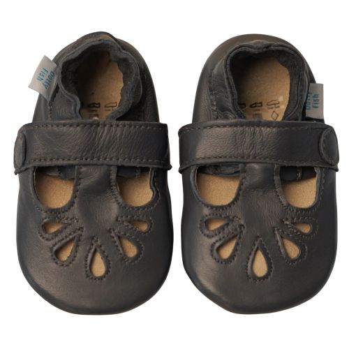 Navy T-Bar Rubber Sole Shoes