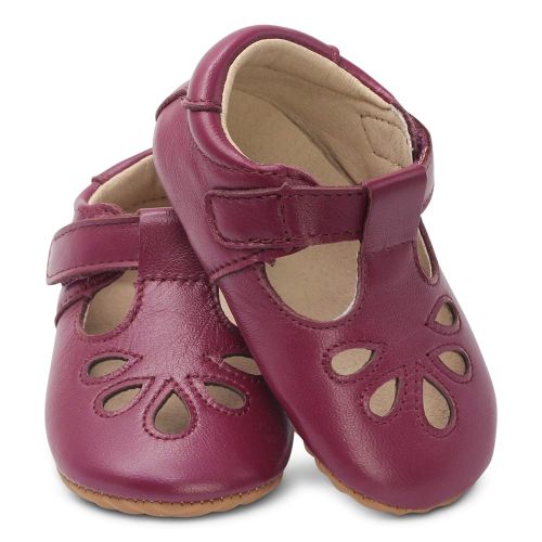 Toddler girl's shoes from Dotty Fish in burgundy 