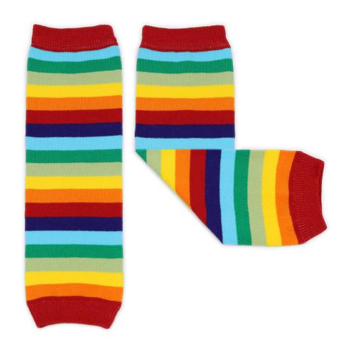 Bright Rainbow Stripe Legwarmers