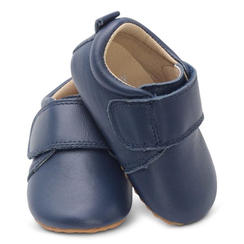 Classic Pre-Walker Leather Baby Shoes - Navy