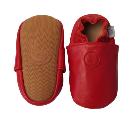 Plain Red Rubber Sole Shoes