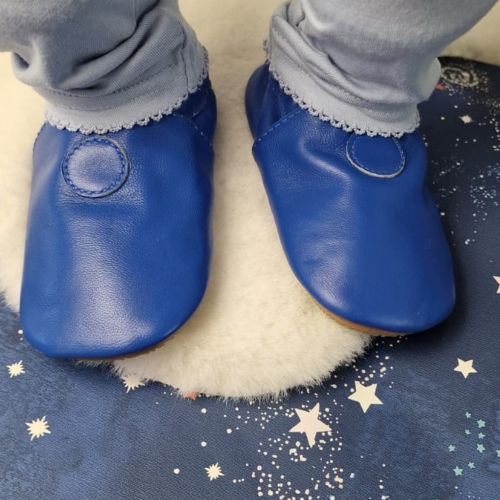 Plain Blue Rubber Sole Shoes