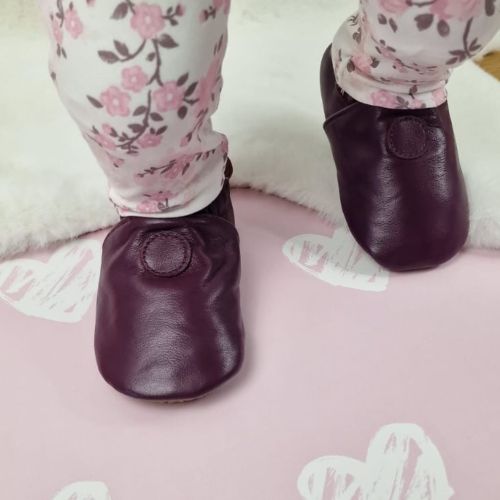 Plain Grape Rubber Sole Shoes