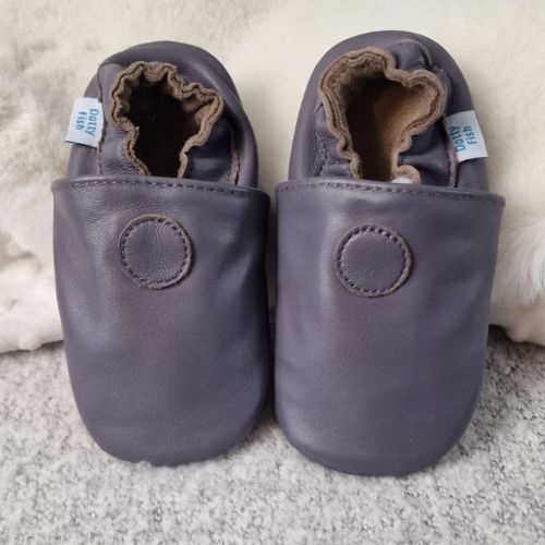 Plain Charcoal Rubber Sole Shoes