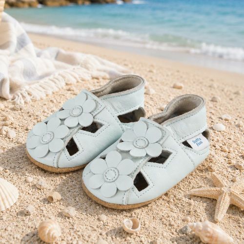 Blue Flower Soft Sole Sandals