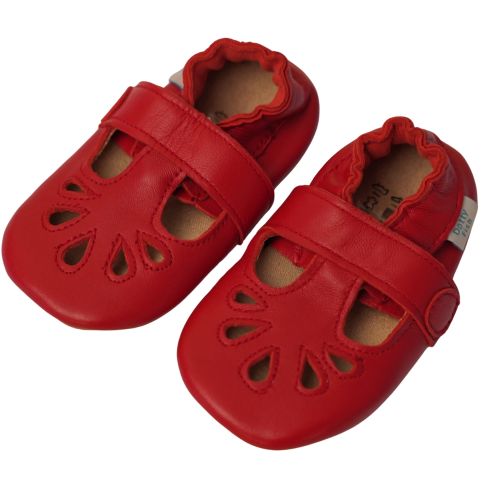 Red T-Bar Rubber Sole Shoes