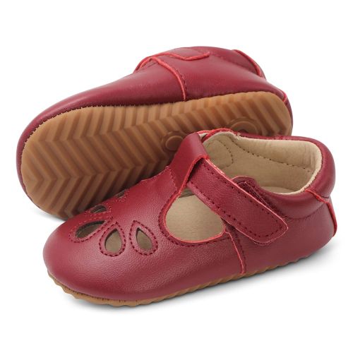 Red T-Bar Rubber Soles