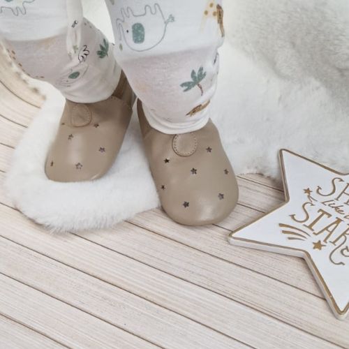 Mocha Stars Rubber Sole Shoes