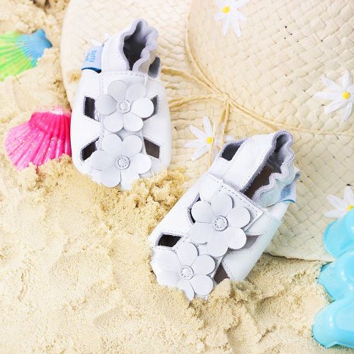 White Flower Soft Sole Sandals