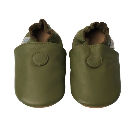 Plain Olive Rubber Sole Shoes
