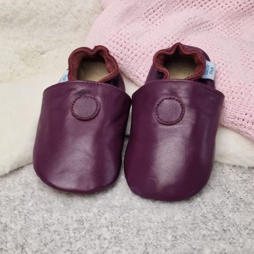 Plain Grape Rubber Sole Shoes