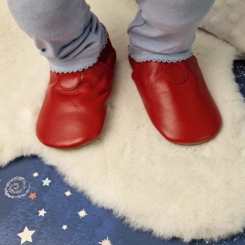 Plain Red Rubber Sole Shoes