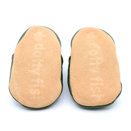 Plain Khaki Green Soft Sole Shoes