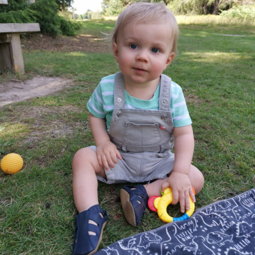 Navy Leather Baby Sandals. Soft Sole Pram Shoes. Pre-walkers
