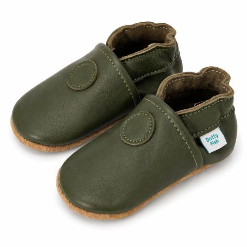Plain Khaki Green Soft Sole Shoes