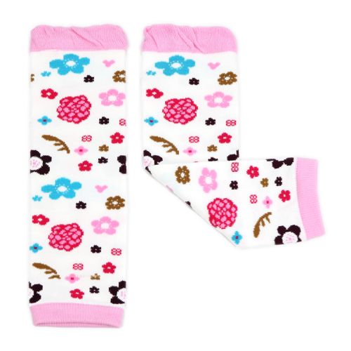 pink flower legwarmers for babies and toddlers from Dotty Fish 