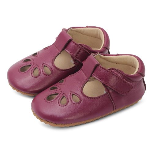 Plum Emily T-bar shoes for baby and toddler girl's by Dotty Fish 