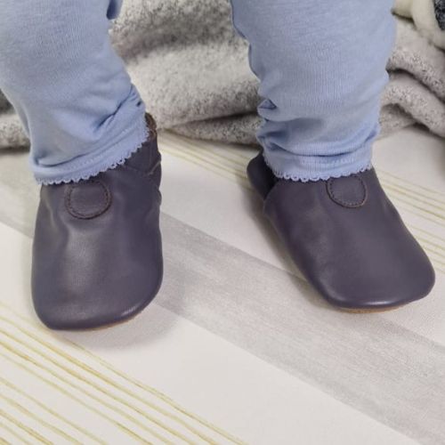 Plain Charcoal Rubber Sole Shoes