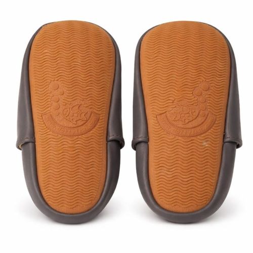 Plain Charcoal Rubber Sole Shoes
