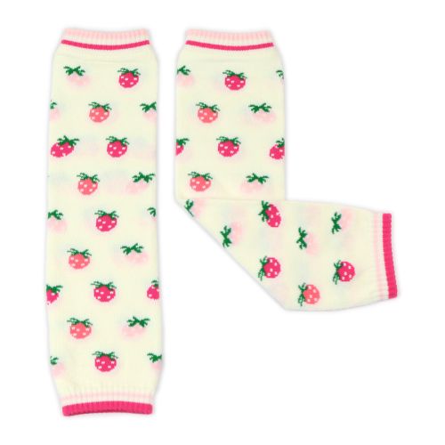 Pink strawberry baby legwarmers from Dotty Fish