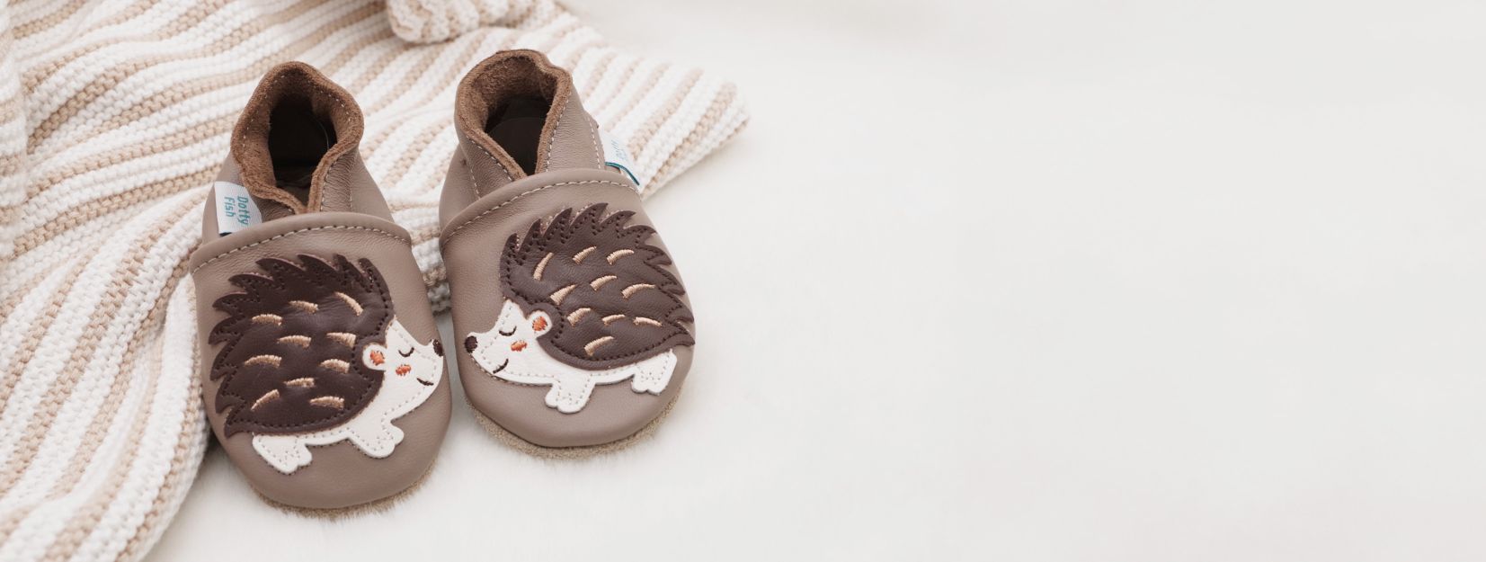 New 'little pickle' Hedgehog Baby Shoes from Dotty Fish 