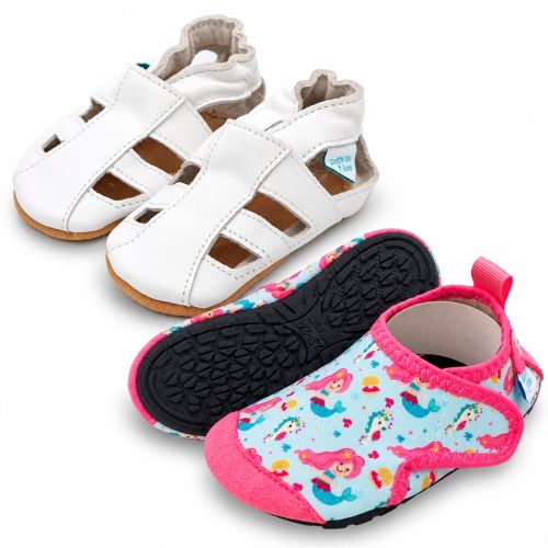 Dotty Fish Mermaid Swim Shoe Set | Barefoot Summer Shoes, barefoot shoe