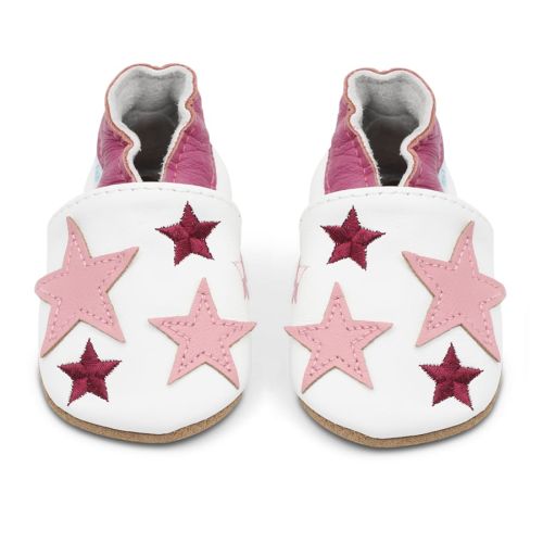 Dotty Fish Pink Twinkle Stars | Soft Sole Shoes, barefoot shoe