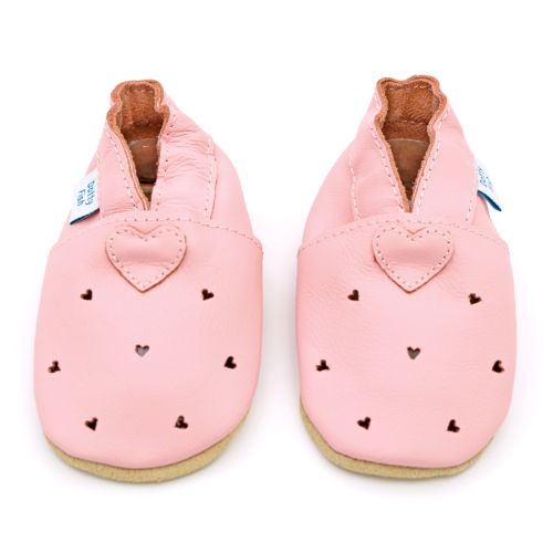 Dotty Fish Pink Love Hearts | Soft Sole Shoes, barefoot shoe