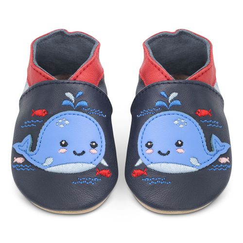 Splashy Whale Soft Sole Shoes