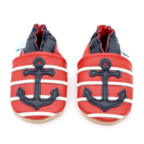 Dotty Fish Anchors Away | Soft Sole Shoes, barefoot shoe