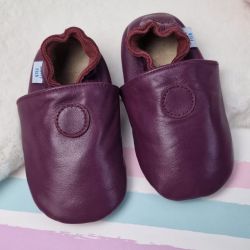 Plain Grape Rubber Sole Shoes
