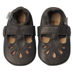 Navy T-Bar Rubber Sole Shoes