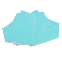 Dotty Fish cotton bandana bibs – 3 pack - turquoise