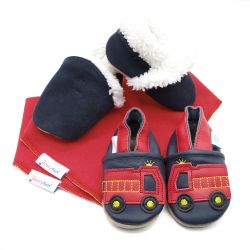 Fire Engine and Slipper Gift Set