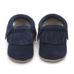 Navy Baby Moccasins